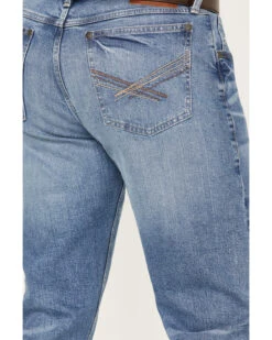 20X Wrangler Men's Mexia Light Wash Vintage Bootcut Stretch Denim Jeans -Little Wild Horse Shop 2000365074 412 P4