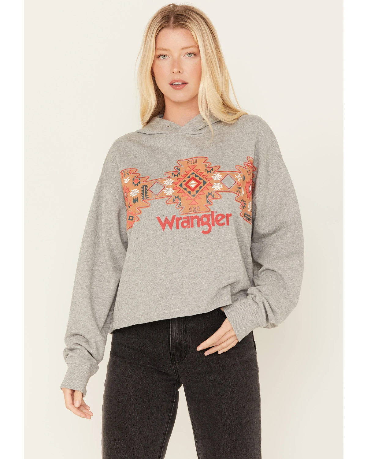 Wrangler Retro Women's Southwestern Print Cropped Hoodie 1 Wrangler Retro Women's Southwestern Print Cropped Hoodie