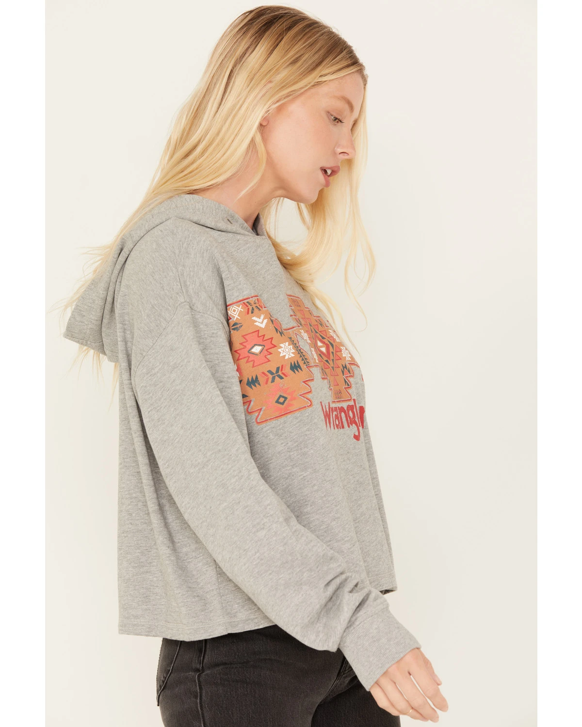 Wrangler Retro Women's Southwestern Print Cropped Hoodie 2 Wrangler Retro Women's Southwestern Print Cropped Hoodie - Image 2