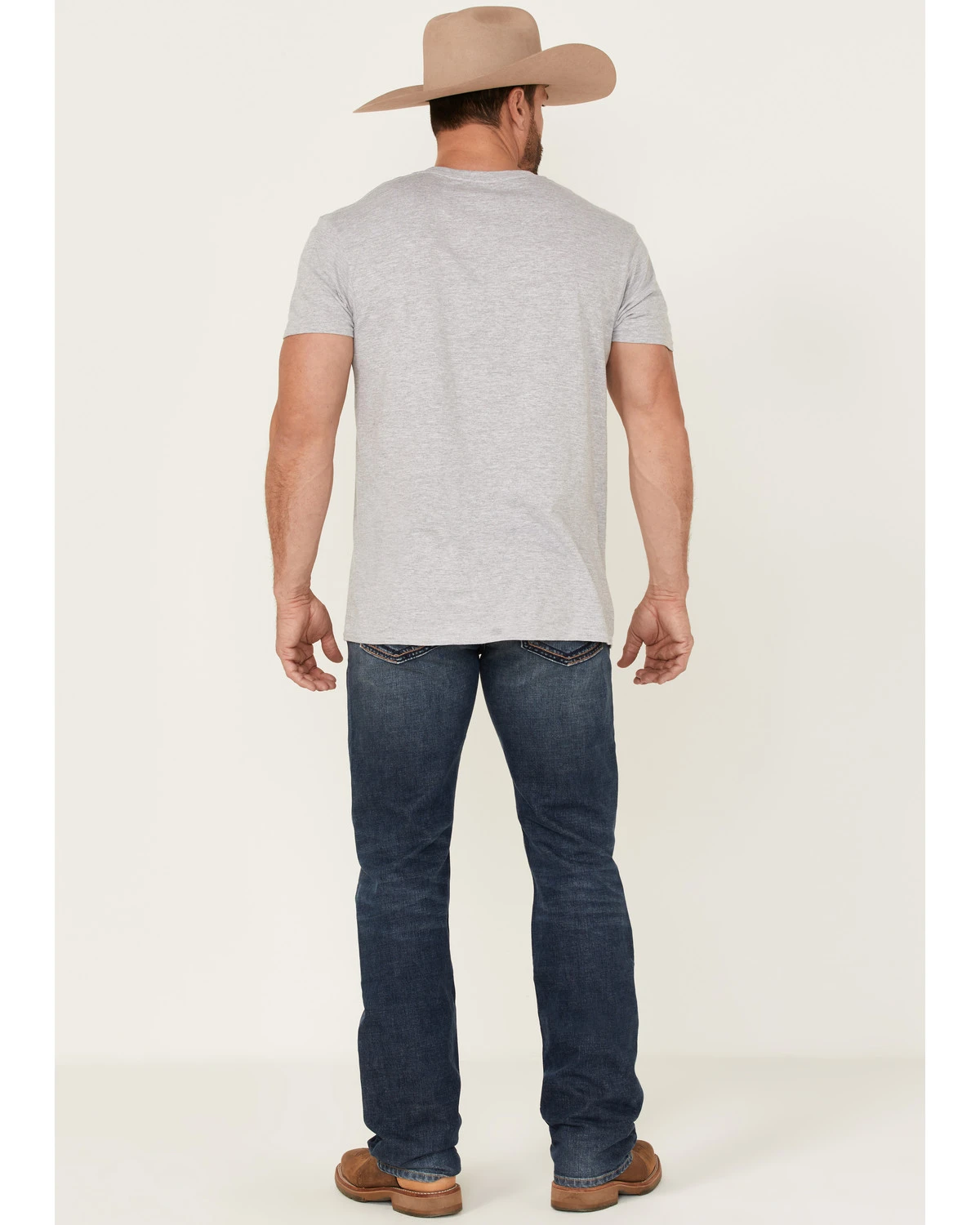 Moonshine Spirit Men's Corral Dust Medium Dark Wash Stretch Slim Straight Jeans 3 Moonshine Spirit Men's Corral Dust Medium Dark Wash Stretch Slim Straight Jeans - Image 3