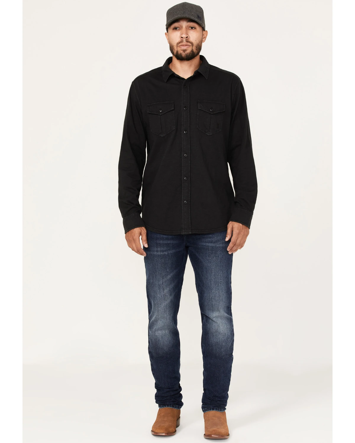 Brothers & Sons Men's Highline Trail Medium Dark Wash Stretch Slim Straight Jeans 1 Brothers & Sons Men's Highline Trail Medium Dark Wash Stretch Slim Straight Jeans