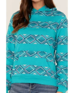 RANK 45 Women's Southwestern Stripe Pullover Sweatshirt Hoodie -Little Wild Horse Shop 2000365666 440 P3