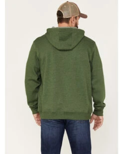 Wrangler Men's Heather Forest Crest Logo Graphic Hooded Sweatshirt -Little Wild Horse Shop 2000366038 300 P4