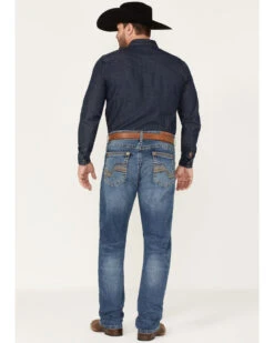 Rock 47 By Wrangler Men's Ash Medium Wash Stretch Slim Straight Jeans 6 Rock 47 By Wrangler Men's Ash Medium Wash Stretch Slim Straight Jeans -Little Wild Horse Shop 2000366716 414 P3