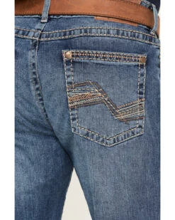 Rock 47 By Wrangler Men's Ash Medium Wash Stretch Slim Straight Jeans 7 Rock 47 By Wrangler Men's Ash Medium Wash Stretch Slim Straight Jeans -Little Wild Horse Shop 2000366716 414 P4