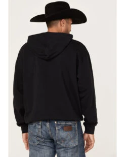 Wrangler Men's 75 Years Black Horse Graphic Hooded Sweatshirt 7 Wrangler Men's 75 Years Black Horse Graphic Hooded Sweatshirt -Little Wild Horse Shop 2000366793 001 P4