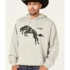 Wrangler Men's 75 Years Heather Gray Horse Graphic Hooded Sweatshirt