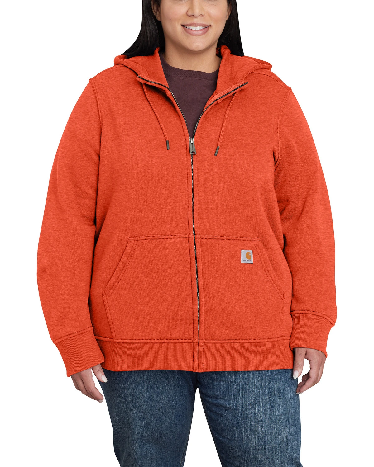 Carhartt Women's Earthan Clay Midweight Zip-Front Hooded Work Jacket - Plus 1 Carhartt Women's Earthan Clay Midweight Zip-Front Hooded Work Jacket - Plus