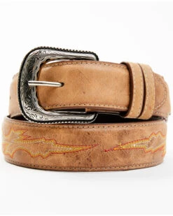 Cody James Men's Embroidered Leather Western Belt