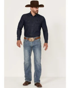 Rock & Roll Denim Men's Pistol Light Wash Regular Straight Jeans -Little Wild Horse Shop 2000367643 205 P3