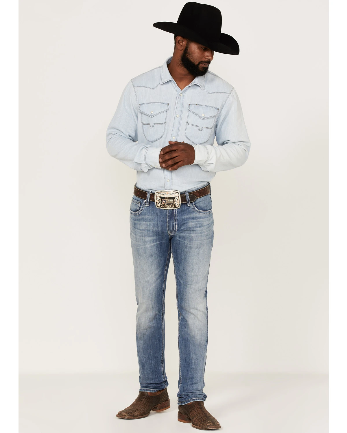 Rock & Roll Denim Men's Rifle Light Wash Reflex Stretch Skinny Jeans 3 Rock & Roll Denim Men's Rifle Light Wash Reflex Stretch Skinny Jeans - Image 3