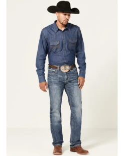 Rock & Roll Denim Men's Revolver Medium Wash Reflex Stretch Slim Straight Jeans 6 Rock & Roll Denim Men's Revolver Medium Wash Reflex Stretch Slim Straight Jeans -Little Wild Horse Shop 2000367645 202 P3