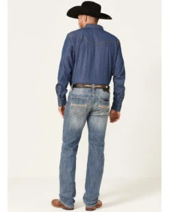 Rock & Roll Denim Men's Pistol Light Wash Reflex Stretch Stackable Bootcut Jeans