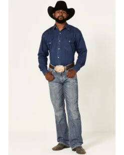 Rock & Roll Denim Men's Double Barrel Medium Wash Relaxed Bootcut Jeans 6 Rock & Roll Denim Men's Double Barrel Medium Wash Relaxed Bootcut Jeans -Little Wild Horse Shop 2000367648 203 P3