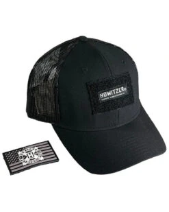 Howitzer Men's Circle Logo Flag Patch Mesh Back Trucker Cap -Little Wild Horse Shop 2000367706 001 P4