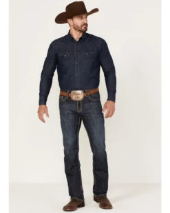 Rock & Roll Denim Men's Revolver Dark Wash Stretch Slim Straight Jeans 6 Rock & Roll Denim Men's Revolver Dark Wash Stretch Slim Straight Jeans -Little Wild Horse Shop 2000368871 416 P3