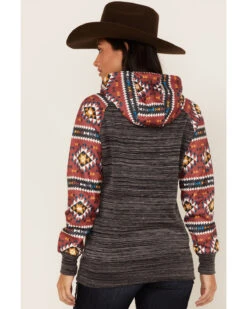 Hooey Women's Southwestern Contrast Print Summit Hoodie -Little Wild Horse Shop 2000369085 022 P4