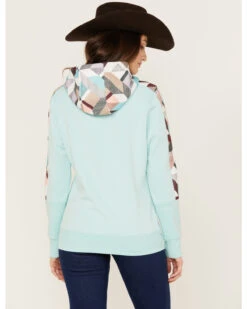 Hooey Women's Southwestern Print Contrast Canyon Hoodie 7 Hooey Women's Southwestern Print Contrast Canyon Hoodie -Little Wild Horse Shop 2000369089 400 P4