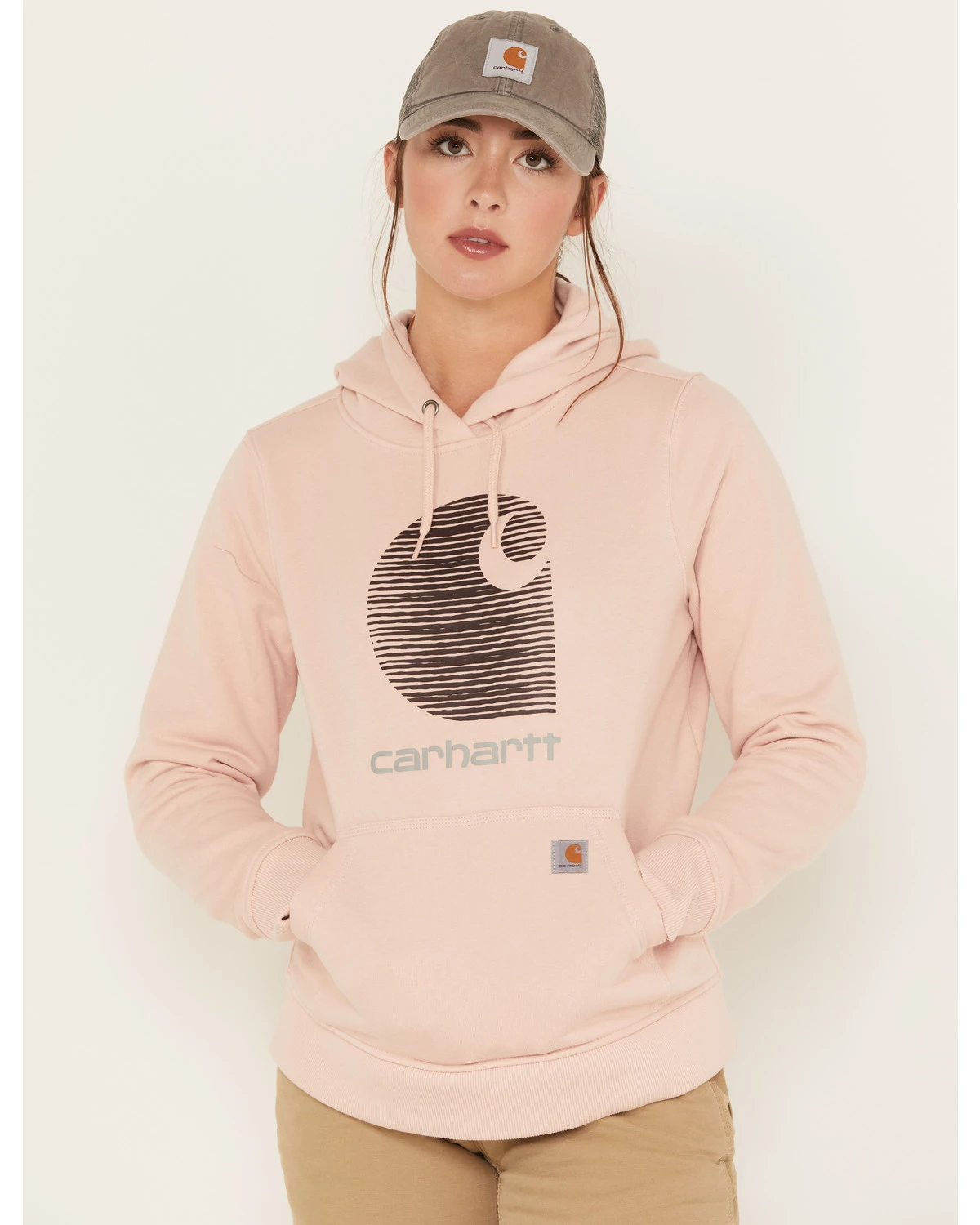 Carhartt Women's Rain Defender Relaxed Fit Midweight Logo Graphic Hoodie 1 Carhartt Women's Rain Defender Relaxed Fit Midweight Logo Graphic Hoodie