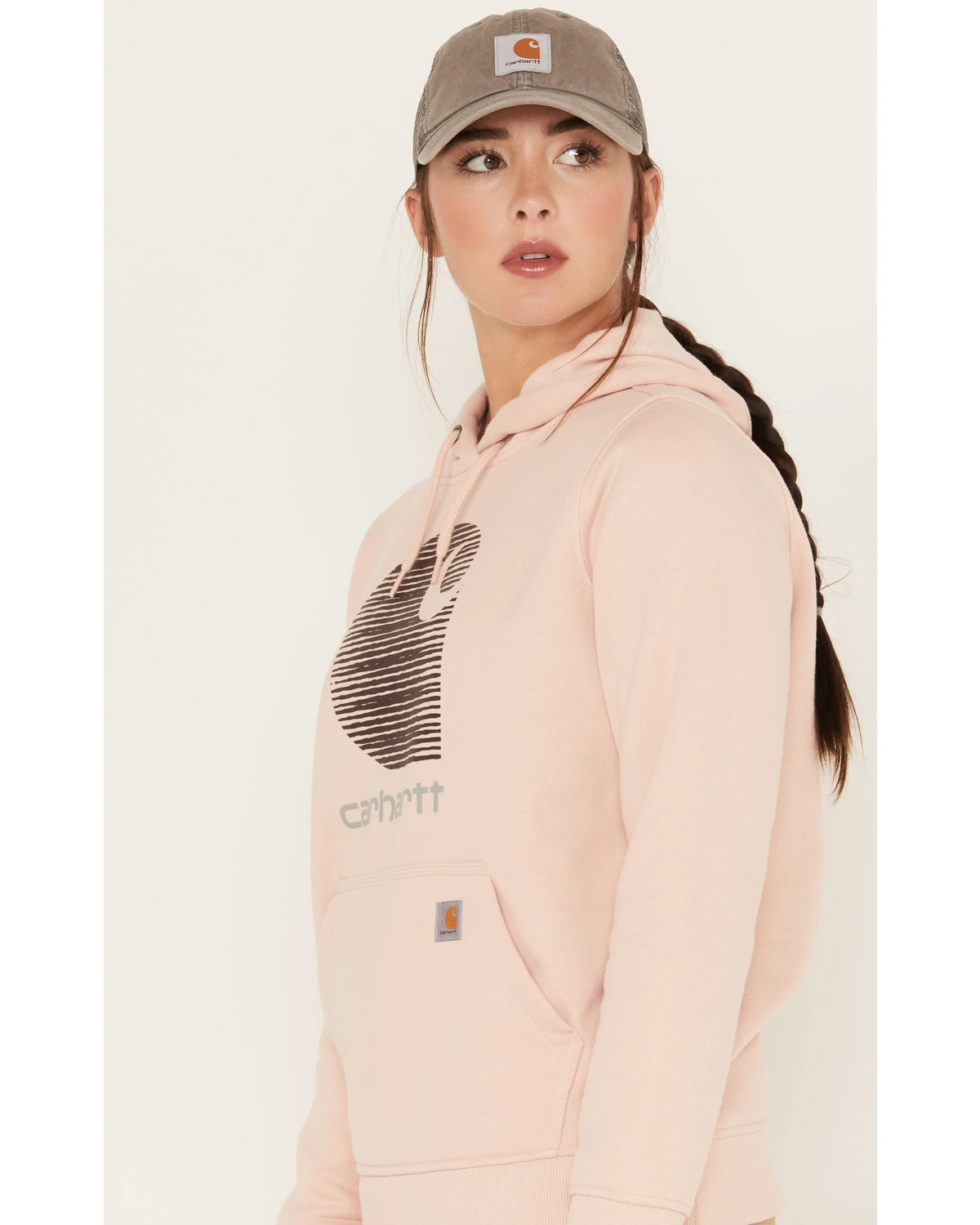 Carhartt Women's Rain Defender Relaxed Fit Midweight Logo Graphic Hoodie 2 Carhartt Women's Rain Defender Relaxed Fit Midweight Logo Graphic Hoodie - Image 2