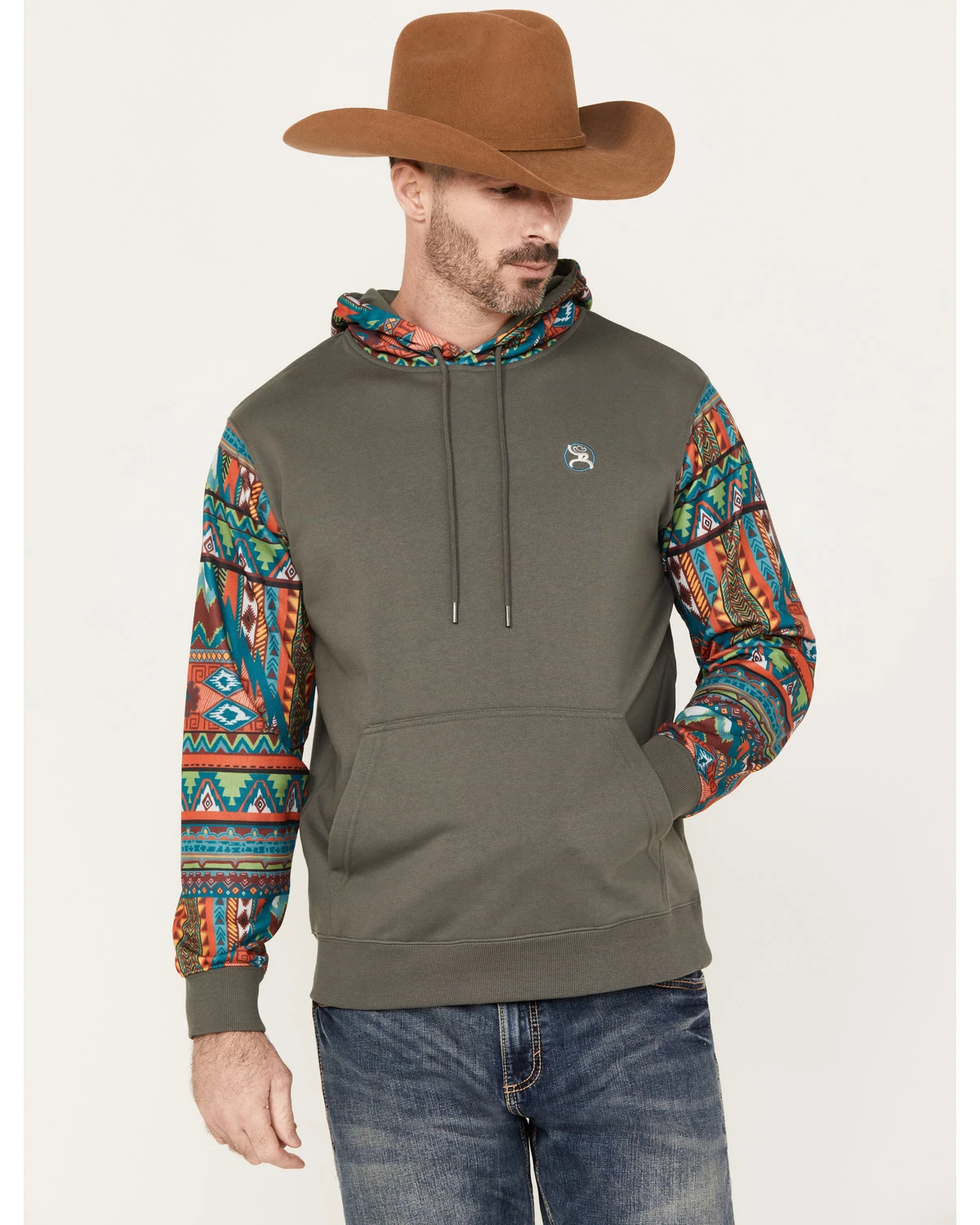 Hooey Men's Roughy Summit Multicolored Print Hooded Sweatshirt 1 Hooey Men's Roughy Summit Multicolored Print Hooded Sweatshirt