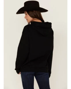 Goodie Two Sleeves Women's Don't Be All Hat & No Cowboy Black Graphic Hoodie 6 Goodie Two Sleeves Women's Don't Be All Hat & No Cowboy Black Graphic Hoodie -Little Wild Horse Shop 2000371377 001 P3