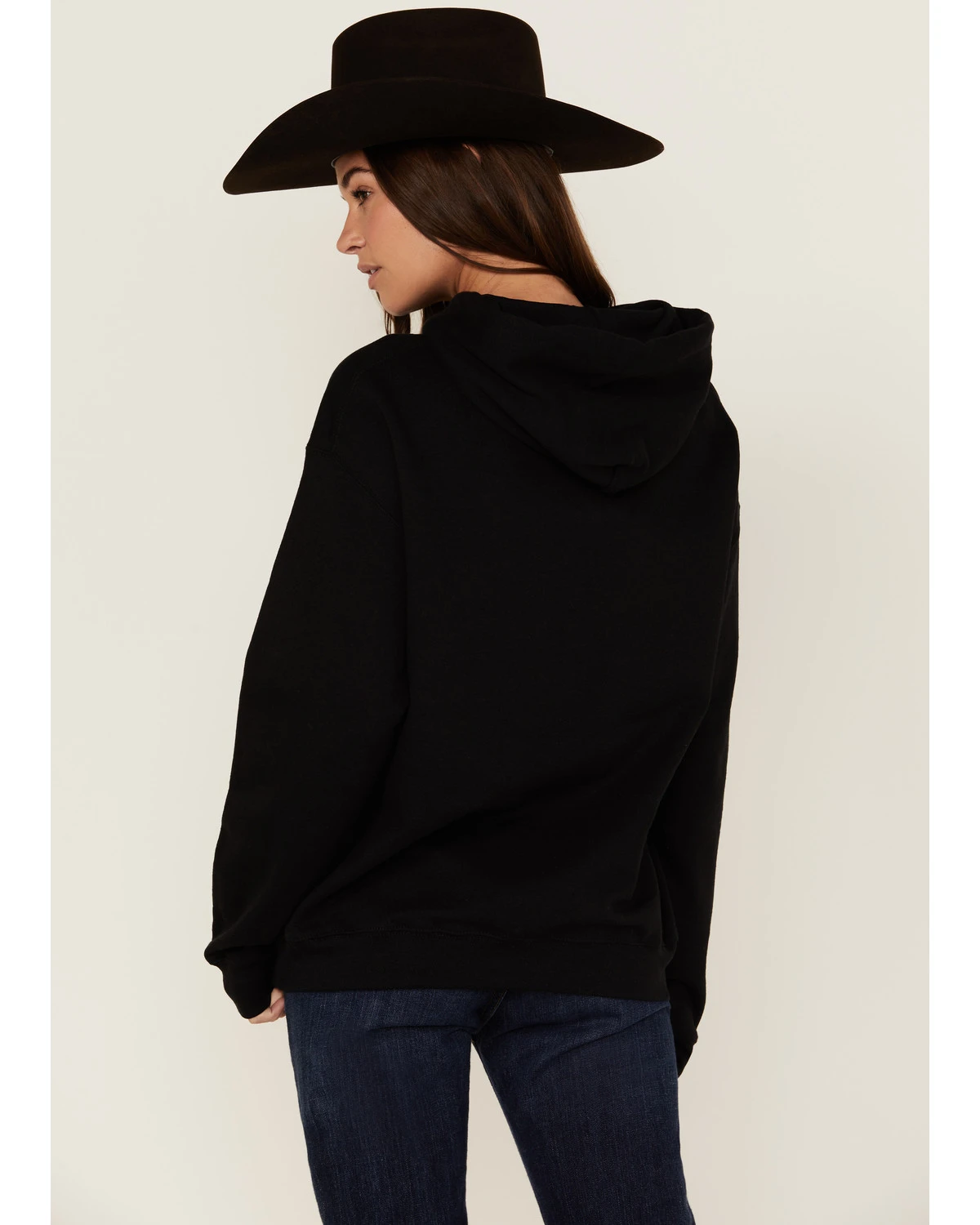 Goodie Two Sleeves Women's Don't Be All Hat & No Cowboy Black Graphic Hoodie 3 Goodie Two Sleeves Women's Don't Be All Hat & No Cowboy Black Graphic Hoodie - Image 3