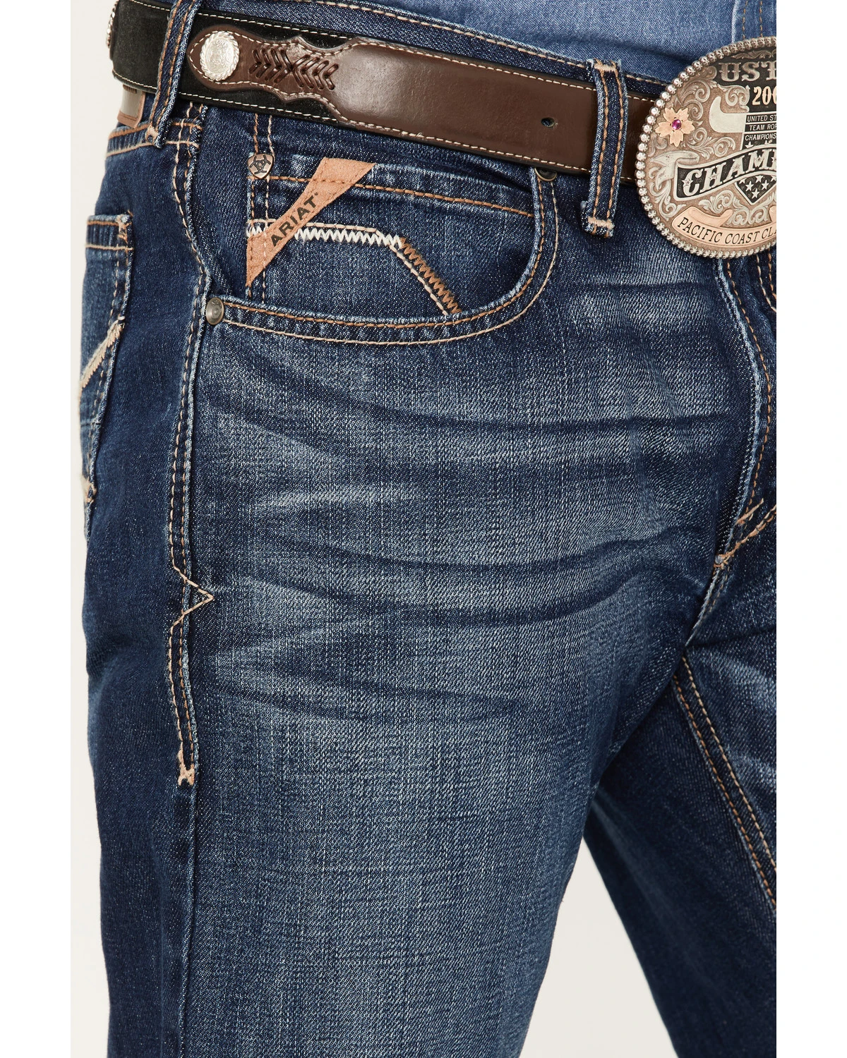 Ariat Men's M2 Prescott Kerwin Dark Wash Relaxed Stackable Bootcut Jeans 2 Ariat Men's M2 Prescott Kerwin Dark Wash Relaxed Stackable Bootcut Jeans - Image 2