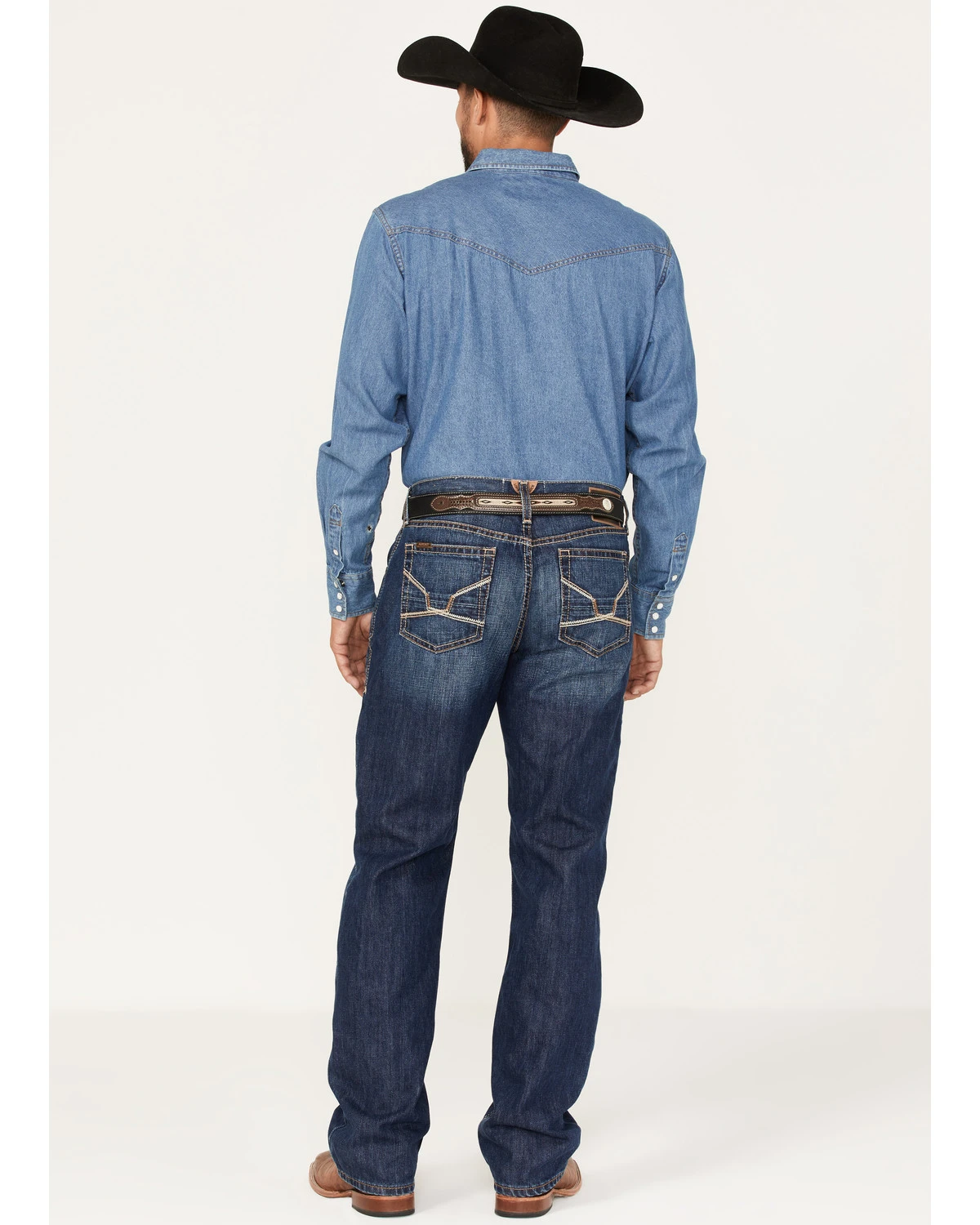 Ariat Men's M2 Prescott Kerwin Dark Wash Relaxed Stackable Bootcut Jeans 4 Ariat Men's M2 Prescott Kerwin Dark Wash Relaxed Stackable Bootcut Jeans - Image 4