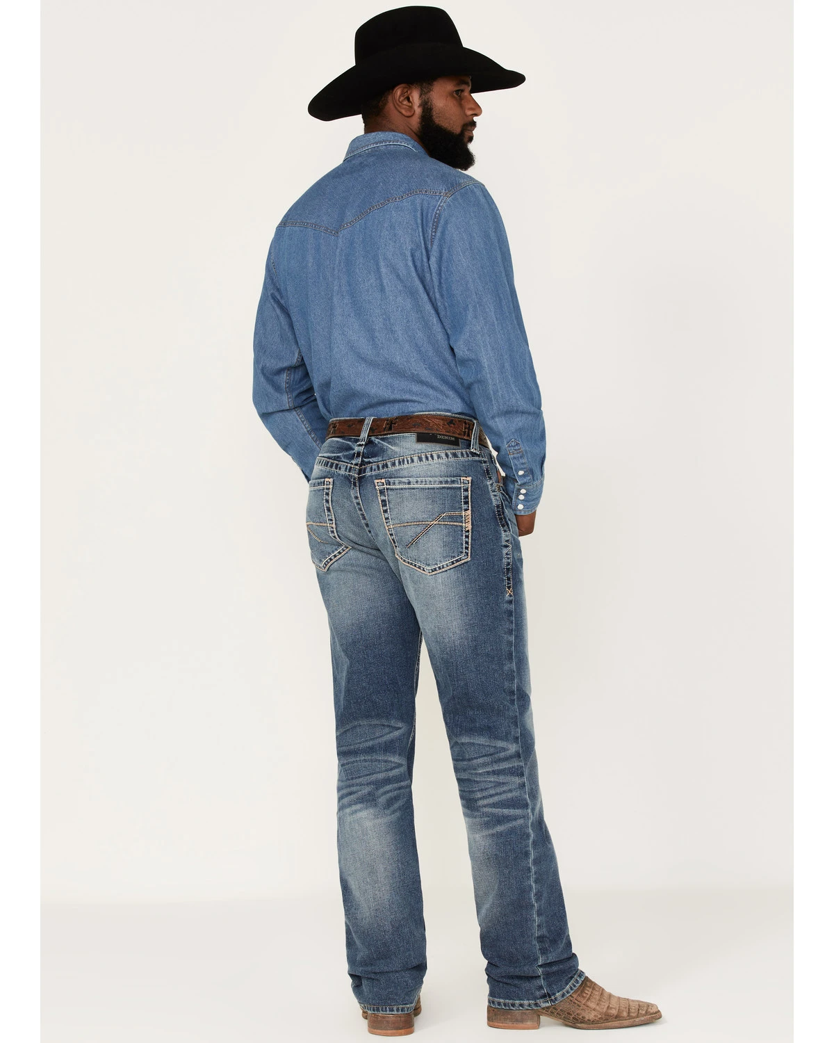 Ariat Men's M2 Dakota Wilson Medium Wash Stretch Relaxed Stackable Bootcut Jeans 3 Ariat Men's M2 Dakota Wilson Medium Wash Stretch Relaxed Stackable Bootcut Jeans - Image 3