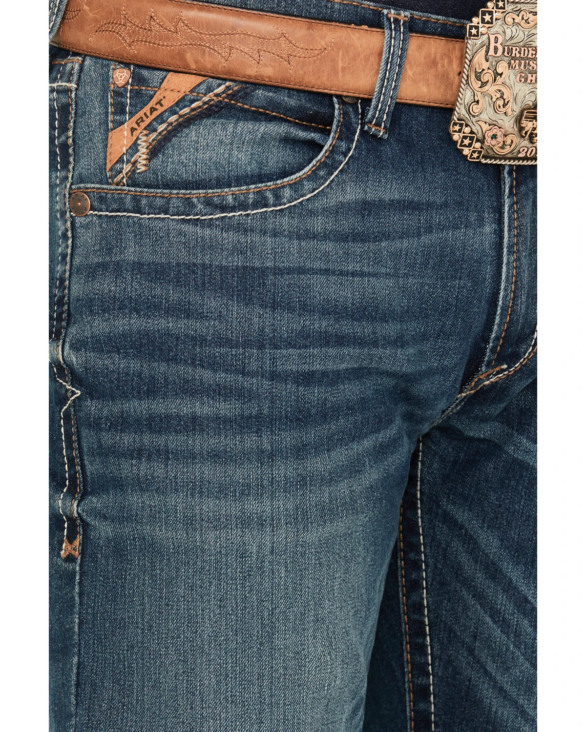 Ariat Men's M4 Cayman Ramos Medium Wash Relaxed Boot Stretch Denim Jeans 2 Ariat Men's M4 Cayman Ramos Medium Wash Relaxed Boot Stretch Denim Jeans - Image 2