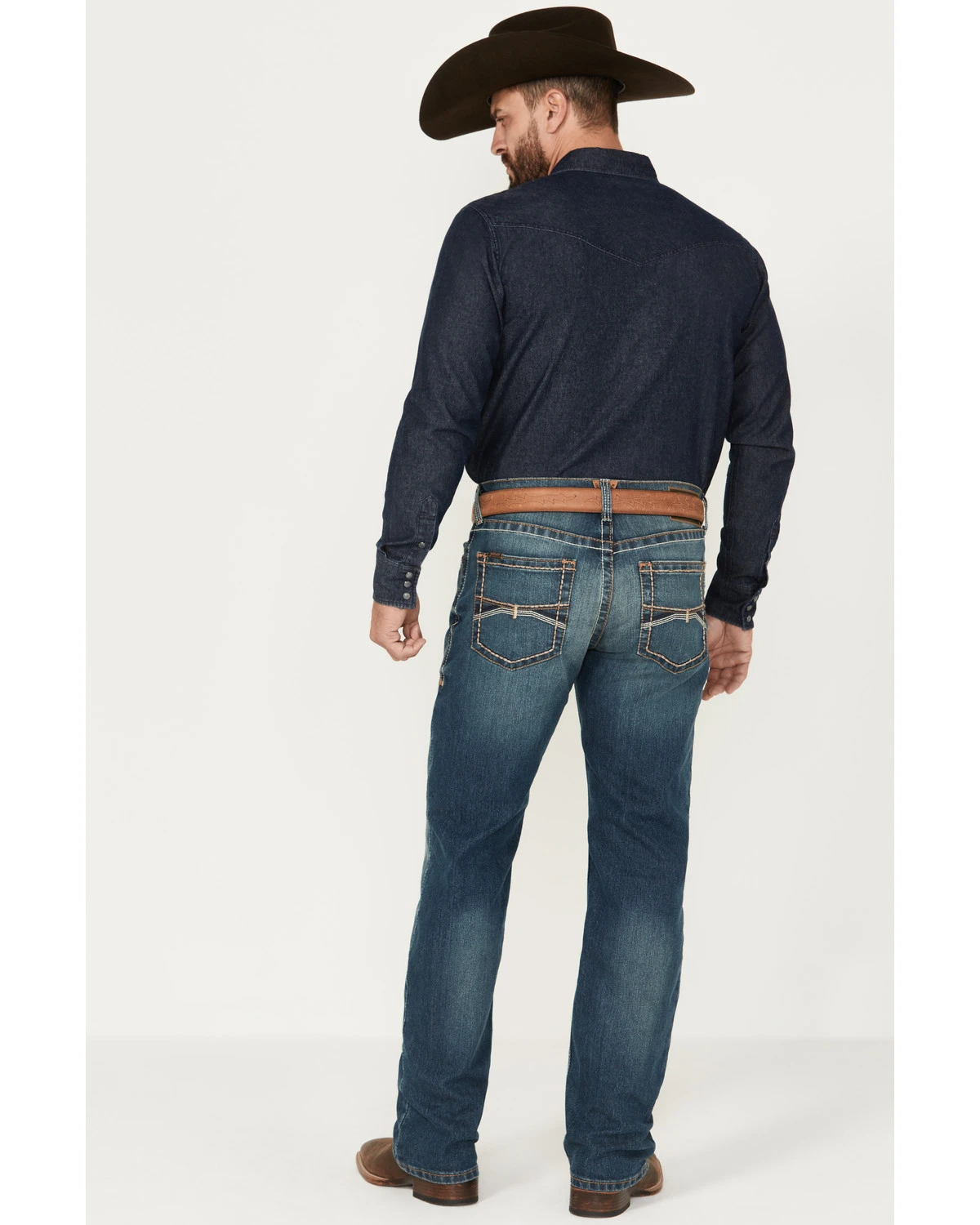 Ariat Men's M4 Cayman Ramos Medium Wash Relaxed Boot Stretch Denim Jeans 3 Ariat Men's M4 Cayman Ramos Medium Wash Relaxed Boot Stretch Denim Jeans - Image 3