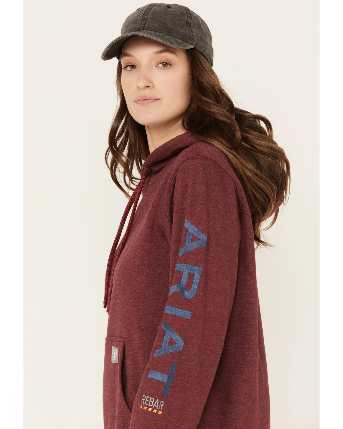 Ariat Women's Rebar Logo Sleeve Graphic Work Hooded Sweatshirt 2 Ariat Women's Rebar Logo Sleeve Graphic Work Hooded Sweatshirt - Image 2