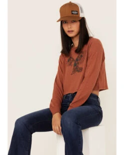Shyanne Women's Eagle Graphic Cropped Sweatshirt