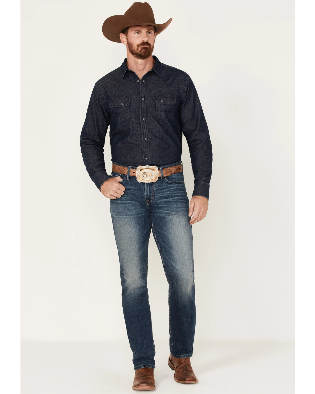 Cinch Men's Jesse Dark Wash Slim Straight Performance Jeans 1 Cinch Men's Jesse Dark Wash Slim Straight Performance Jeans