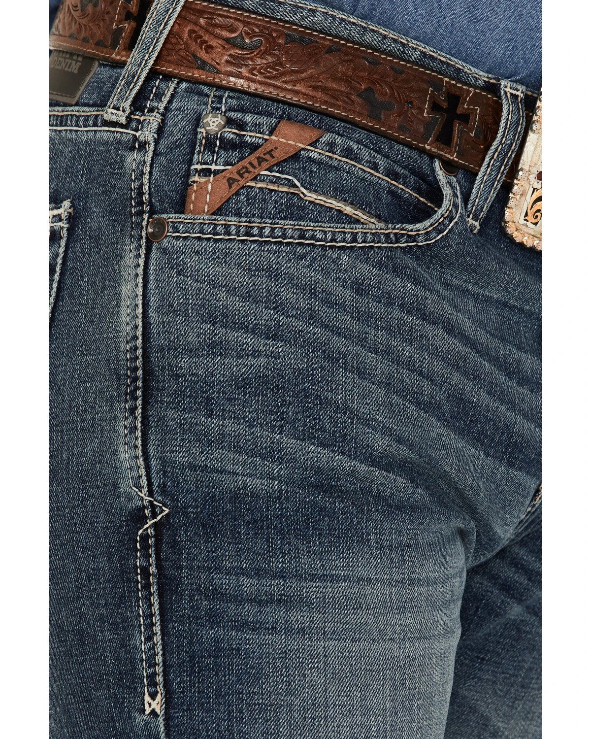 Ariat Men's M8 Texarcana Judson Medium Wash Modern Slim Straight Jeans 2 Ariat Men's M8 Texarcana Judson Medium Wash Modern Slim Straight Jeans - Image 2