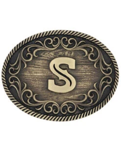 Montana Silversmiths Filigree Initial S Belt Buckle