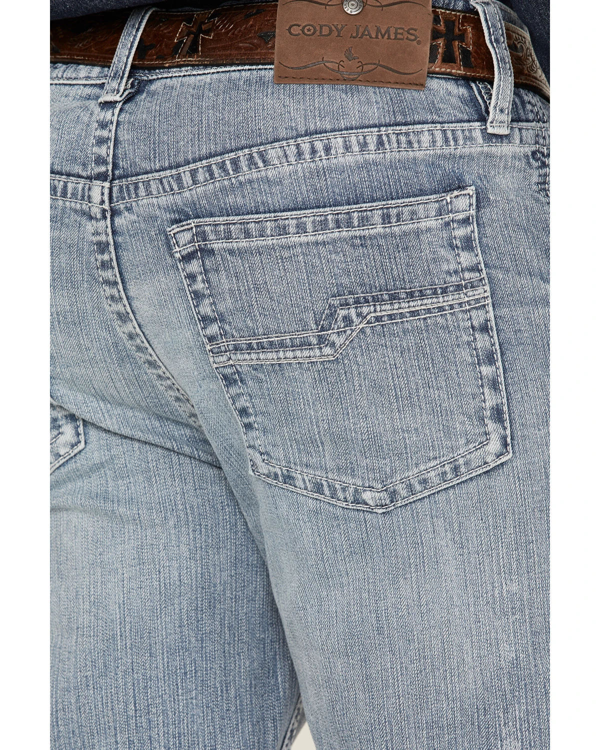 Cody James Men's Walker Light Wash Slim Straight Stretch Jeans 4 Cody James Men's Walker Light Wash Slim Straight Stretch Jeans - Image 4