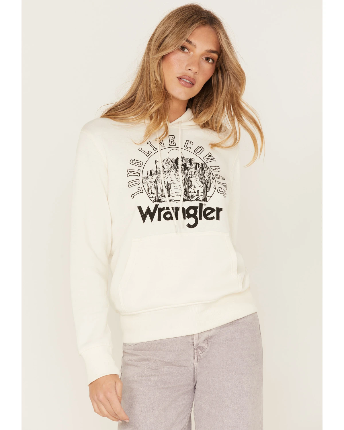 Wrangler Women's Long Live Cowboys Desert Graphic Hoodie 1 Wrangler Women's Long Live Cowboys Desert Graphic Hoodie
