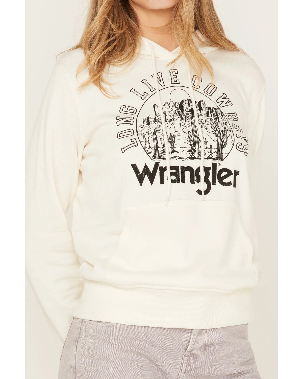 Wrangler Women's Long Live Cowboys Desert Graphic Hoodie 3 Wrangler Women's Long Live Cowboys Desert Graphic Hoodie - Image 3