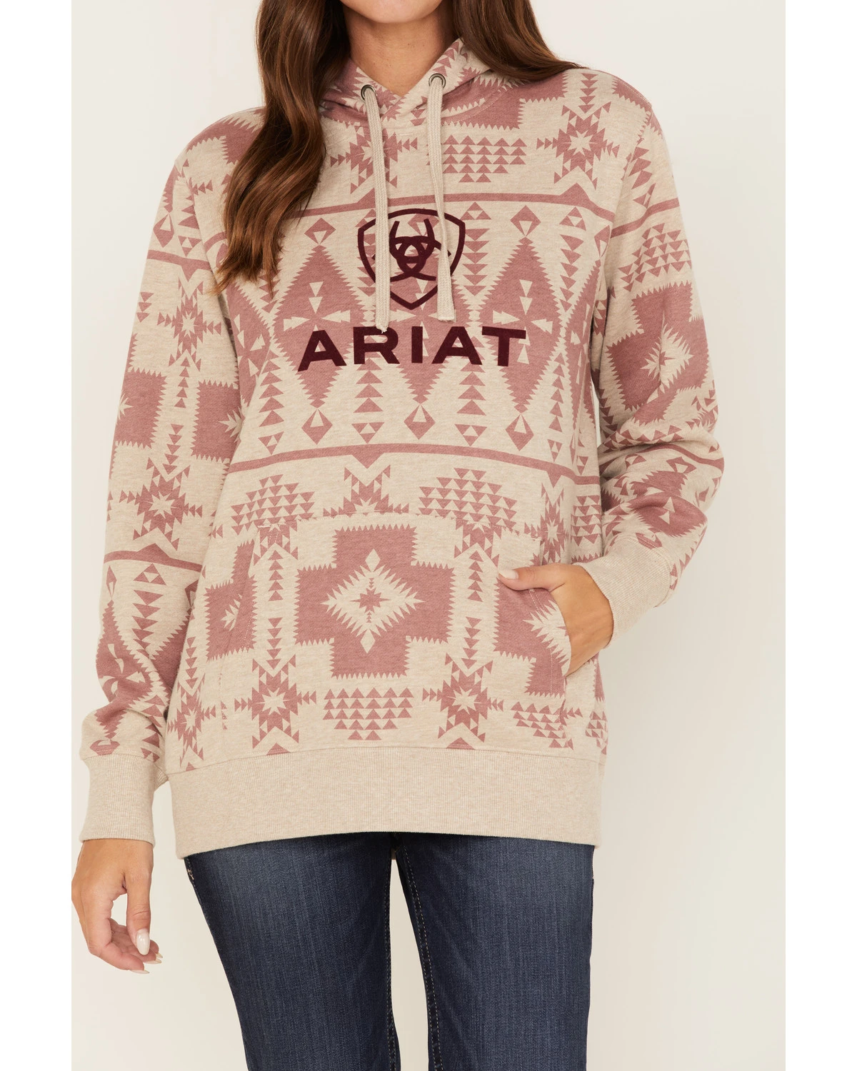 Ariat Women's Southwestern Print Logo Graphic Hoodie 3 Ariat Women's Southwestern Print Logo Graphic Hoodie - Image 3