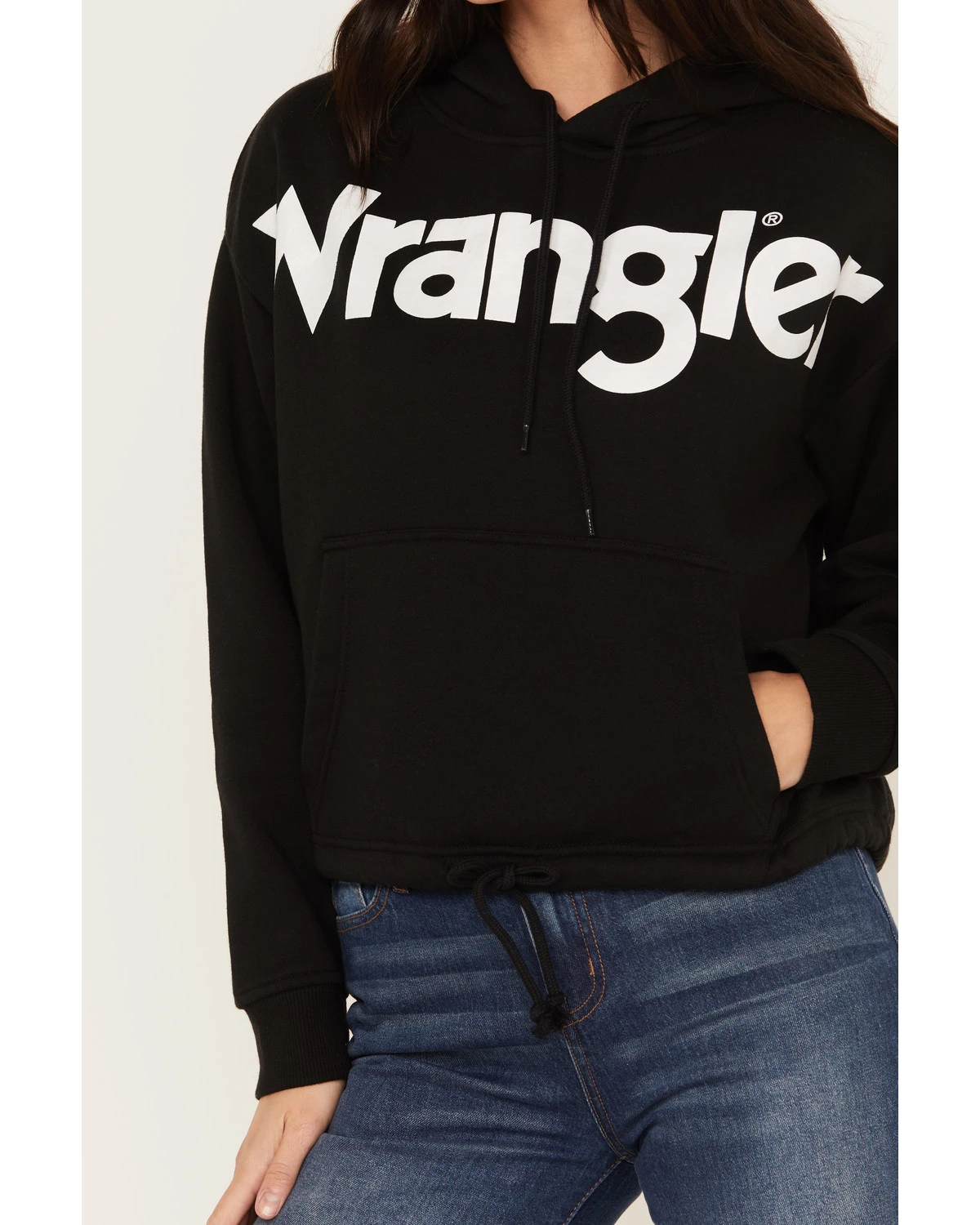 Wrangler Retro Women's Bold Logo Cropped Hoodie 3 Wrangler Retro Women's Bold Logo Cropped Hoodie - Image 3
