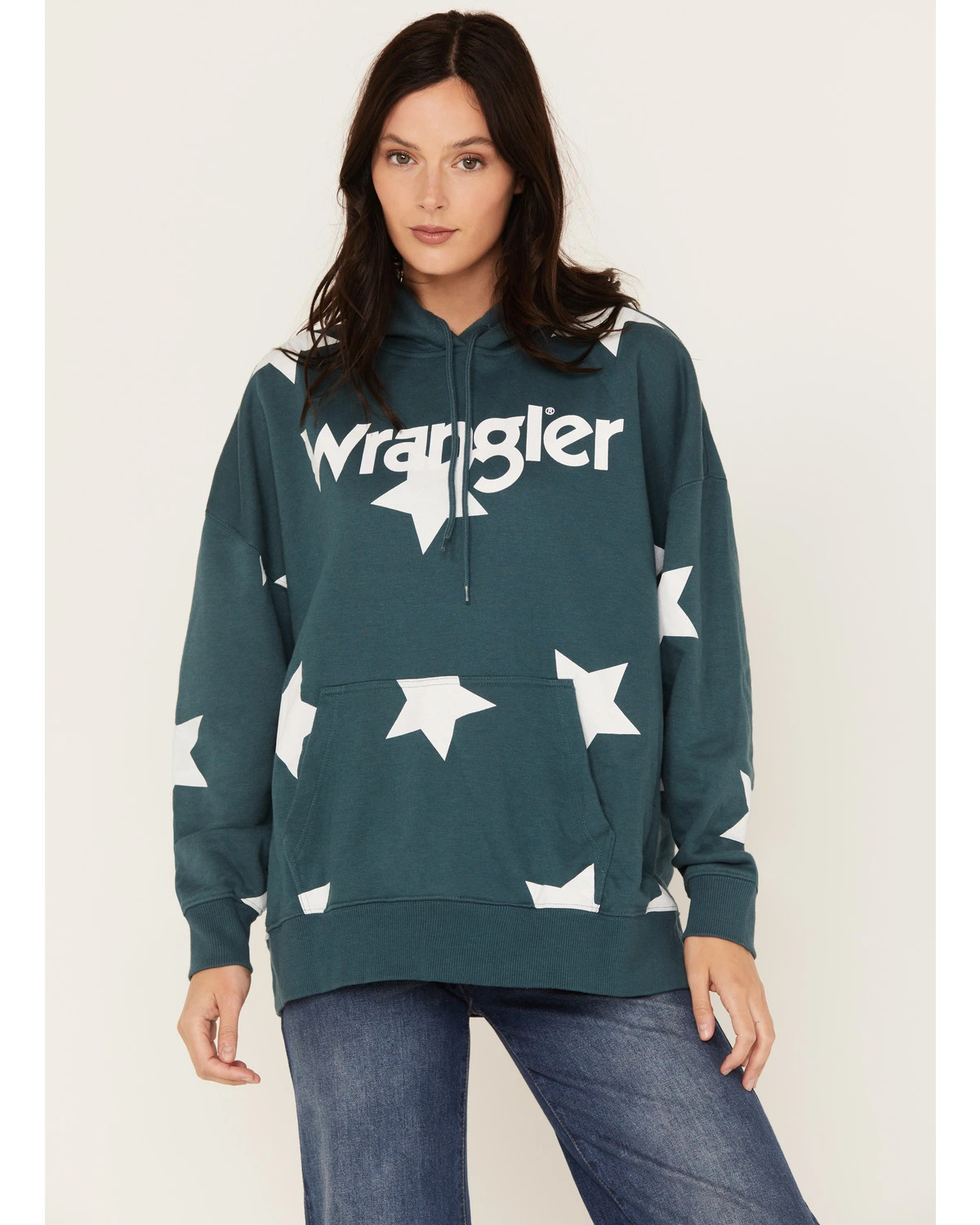 Wrangler Retro Women's Starry Logo Hoodie 1 Wrangler Retro Women's Starry Logo Hoodie