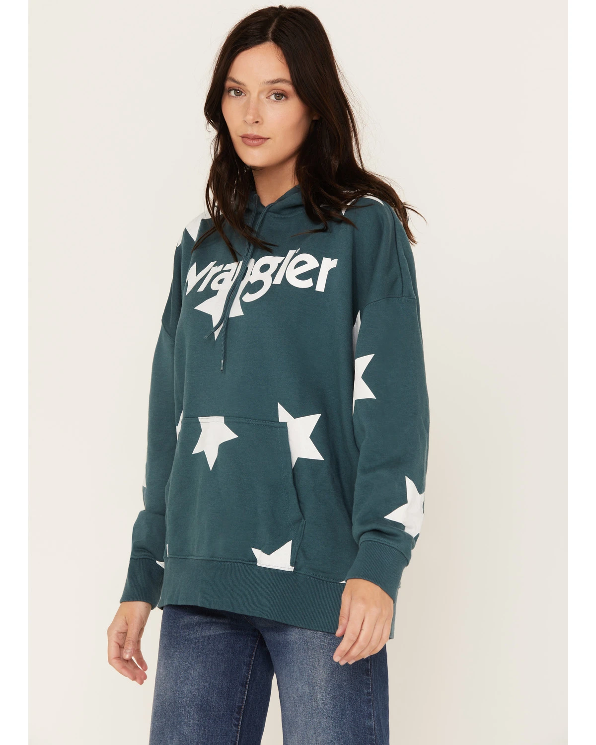 Wrangler Retro Women's Starry Logo Hoodie 2 Wrangler Retro Women's Starry Logo Hoodie - Image 2