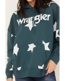 Wrangler Retro Women's Starry Logo Hoodie 6 Wrangler Retro Women's Starry Logo Hoodie -Little Wild Horse Shop 2000374542 442 P3