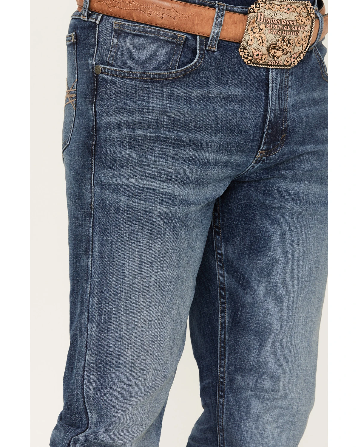 Wrangler 20X Men's 42 Vintage Trail Ride Slim Fit Bootcut Stretch Jeans 2 Wrangler 20X Men's 42 Vintage Trail Ride Slim Fit Bootcut Stretch Jeans - Image 2