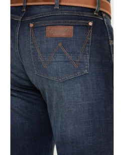Wrangler Retro Men's 88MWZ Stone Dark Wash Slim Straight Stretch Denim Jeans -Little Wild Horse Shop 2000374568 416 P4