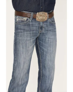 Rock & Roll Denim Men's Pistol Medium Vintage Wash Straight Jeans -Little Wild Horse Shop 2000375481 414 P4