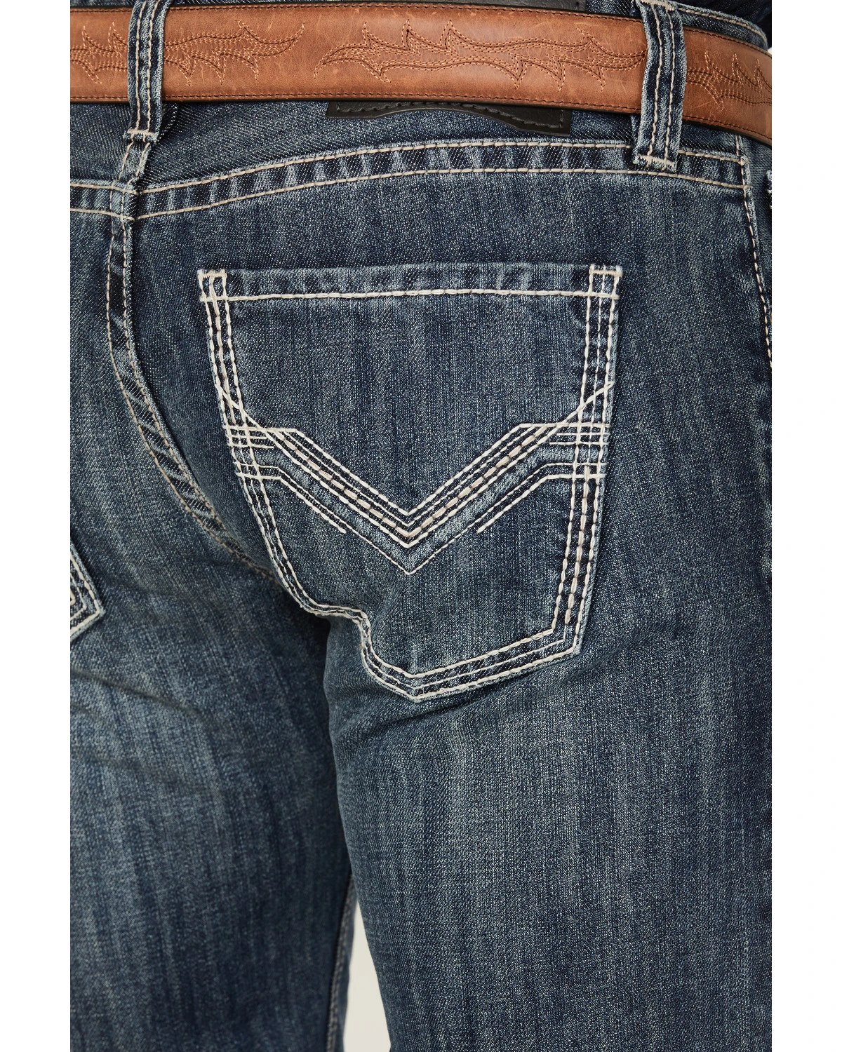 Rock & Roll Denim Men's Dark Vintage Wash Bootcut Jeans 4 Rock & Roll Denim Men's Dark Vintage Wash Bootcut Jeans - Image 4