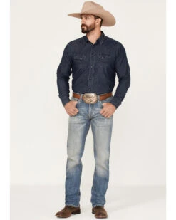 Rock & Roll Denim Men's Slim Fit Straight Rope Stitch Pocket Bootcut Jeans -Little Wild Horse Shop 2000375484 412 P3